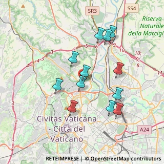 Mappa Via Monterosi, 00191 Roma RM, Italia (3.655)
