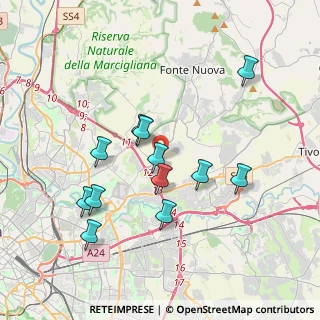 Mappa Via San Giovanni in Argentella, 00131 Roma RM, Italia (3.73083)