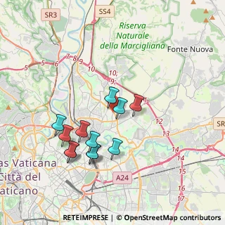Mappa Via Federico de Roberto, 00137 Roma RM, Italia (3.69833)