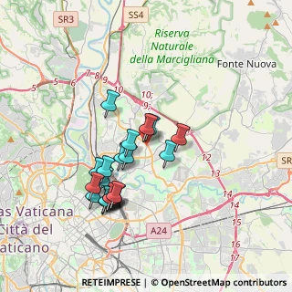 Mappa Via Federico de Roberto, 00137 Roma RM, Italia (3.4545)