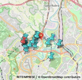 Mappa Via Federico Caprilli, 00191 Roma RM, Italia (1.495)