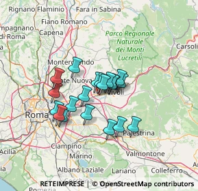 Mappa Via Dorando Pietri, 00011 Tivoli RM, Italia (9.7875)