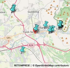 Mappa Via Dorando Pietri, 00011 Tivoli RM, Italia (4.80235)