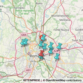 Mappa Via Antonio Silvani, 00195 Roma RM, Italia (6.62727)