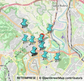 Mappa Via Castelfranco Veneto, 00191 Roma RM, Italia (1.61357)