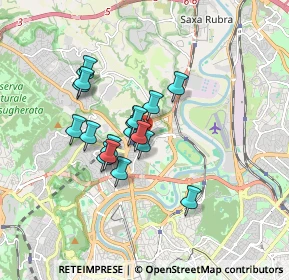 Mappa Via Castelfranco Veneto, 00191 Roma RM, Italia (1.35941)