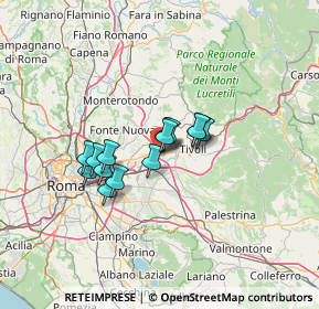 Mappa Via Lago Colonnelle, 00011 Tivoli RM, Italia (9.57071)