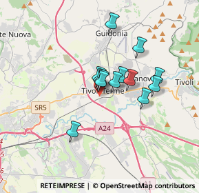 Mappa Via Lago Colonnelle, 00011 Tivoli RM, Italia (2.57077)