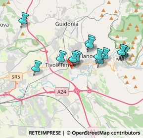 Mappa Via del Barco, 00011 Tivoli RM, Italia (3.54154)