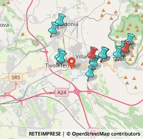 Mappa Via Dorando Pietri, 00019 Tivoli RM, Italia (3.85385)