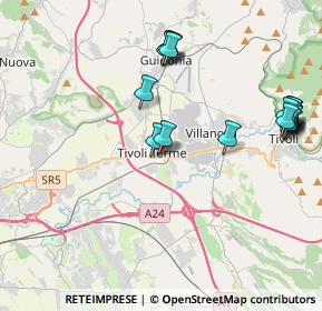 Mappa 00011 Tivoli RM, Italia (4.88111)