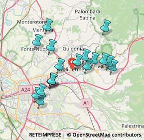 Mappa 00011 Tivoli RM, Italia (7.10944)
