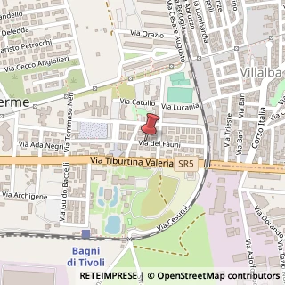 Mappa Via dei Fauni,  31, 00019 Tivoli, Roma (Lazio)