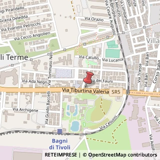 Mappa Via Nazionale Tiburtina, 232, 00019 Tivoli, Roma (Lazio)