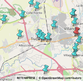 Mappa Via Tiburtina 330-352 Centro Comm. Le Palme, 00011 Tivoli RM, Italia (2.7165)