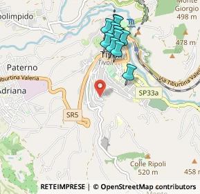 Mappa Via Silla Rosa de Angelis, 00019 Tivoli RM, Italia (0.98833)