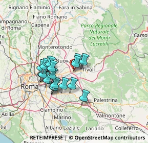 Mappa Via Andrea Bacci, 00011 Tivoli RM, Italia (11.8755)