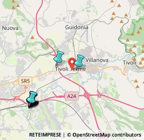 Mappa Via Andrea Bacci, 00011 Tivoli RM, Italia (5.54636)