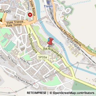 Mappa Via Acquaregna, 161, 00019 Tivoli, Roma (Lazio)