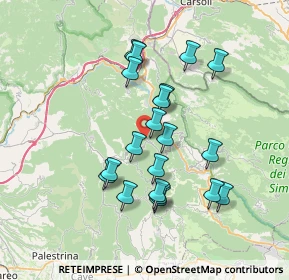 Mappa Localita' Le Prata, 00020 Rocca Canterano RM, Italia (6.8785)