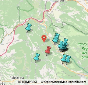 Mappa Localita' Le Prata, 00020 Rocca Canterano RM, Italia (7.3925)