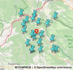 Mappa Localita' Le Prata, 00020 Rocca Canterano RM, Italia (7.093)