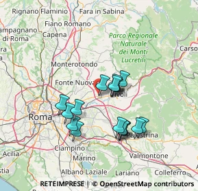 Mappa Via Evaristo Petrocchi, 00011 Tivoli RM, Italia (11.97765)