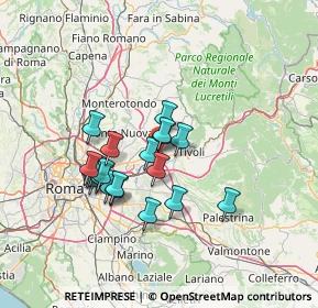 Mappa Via Evaristo Petrocchi, 00011 Tivoli RM, Italia (11.8735)