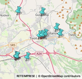 Mappa Via Giovan Battista Brunello, 00011 Tivoli RM, Italia (4.09273)