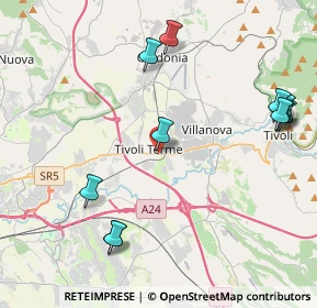 Mappa Via Giovan Battista Brunello, 00011 Tivoli RM, Italia (5.20909)