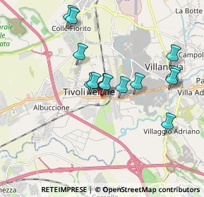 Mappa Via Giovan Battista Brunello, 00011 Tivoli RM, Italia (1.73308)