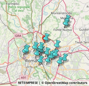 Mappa Via Alberto Lionello Localita, 00139 Roma RM, Italia (6.9535)