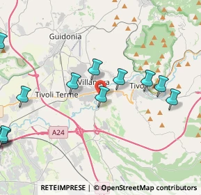 Mappa Via Lago del Trasimeno, 00010 Tivoli RM, Italia (5.60769)