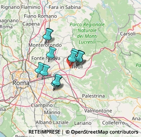 Mappa Via Lago del Trasimeno, 00010 Tivoli RM, Italia (9.52538)