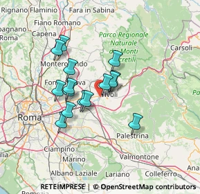 Mappa Via Lago del Trasimeno, 00010 Tivoli RM, Italia (11.232)