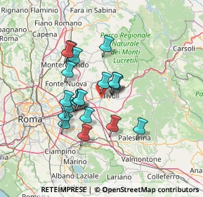 Mappa Via Lago del Trasimeno, 00010 Tivoli RM, Italia (11.5715)