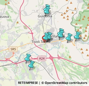 Mappa VIA TIBURTINA KM. 21+700, 00011 Tivoli RM, Italia (3.44091)