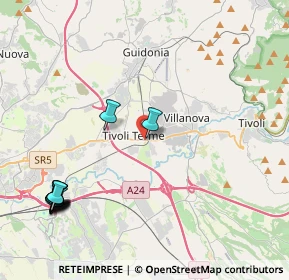 Mappa VIA TIBURTINA KM. 21+700, 00011 Tivoli RM, Italia (5.75)