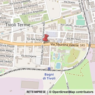Mappa Via Nazionale Tiburtina, Km18.300, 00011 Tivoli, Roma (Lazio)