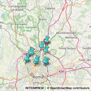 Mappa Via San Giovanni Valdarno, 00138 Roma RM, Italia (7.10091)