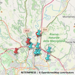 Mappa Via San Giovanni Valdarno, 00138 Roma RM, Italia (4.08091)