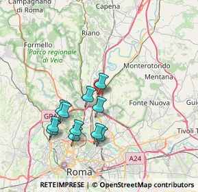 Mappa Via Poggio a Caiano, 00138 Roma RM, Italia (7.22727)