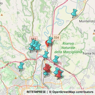Mappa Via della Stazione di Settebagni, 00138 Roma RM, Italia (4.48733)