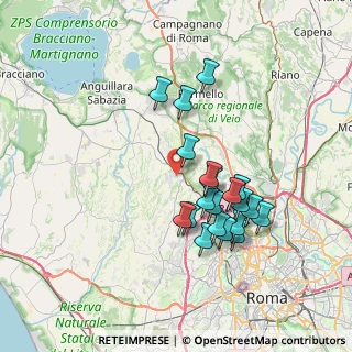 Mappa Via di Valle della Muletta, 00123 Roma RM, Italia (6.955)