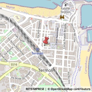 Mappa Piazza Garibaldi, 11, 86039 Termoli, Campobasso (Molise)
