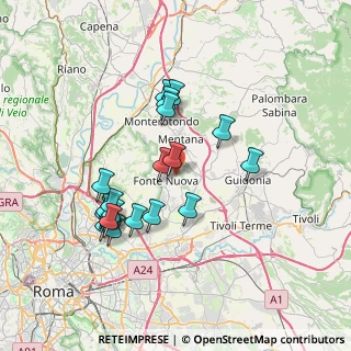 Mappa Via Luigi Settembrini, 00013 Roma RM, Italia (7.2415)