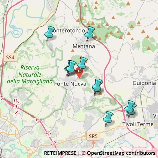 Mappa Via Luigi Settembrini, 00013 Roma RM, Italia (3.68455)