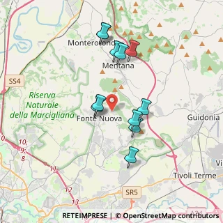 Mappa Via Luigi Settembrini, 00013 Roma RM, Italia (3.48909)