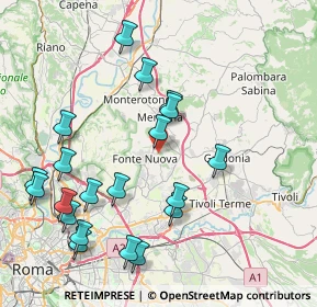 Mappa Via Giacomo Leopardi, 00013 Fonte Nuova RM, Italia (9.508)