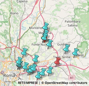 Mappa Via Giacomo Leopardi, 00013 Fonte Nuova RM, Italia (9.5785)
